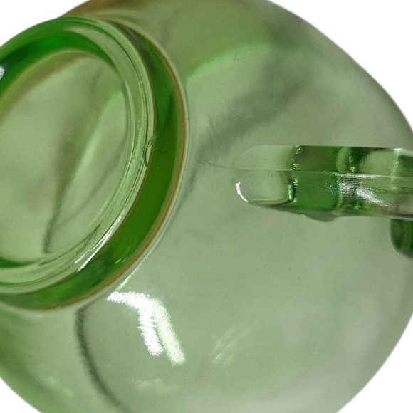 Vintage Uranium depression vaseline glass 4 sets teacups & plates UV glowing lot - Picture 6 of 10